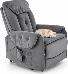 Nowoczesny szary fotel wypoczynkowy A8-C13