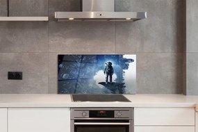 Szklany Panel Miasto Maszyn i Postać