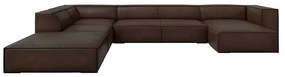Ciemnobrązowy skórzany narożnik (lewostronny) Madame – Windsor &amp; Co Sofas