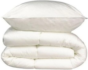 Zestaw Pościeli z Mikrofibry Ciepły 140x200 cm + Poduszka 60x60 cm Biały