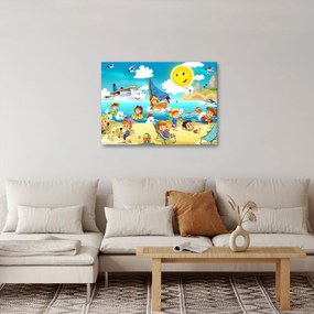 Obraz - Dzień na plaży (70x50 cm)