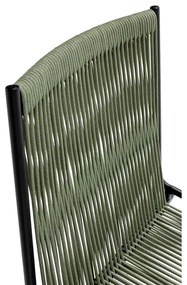 Zielone metalowe krzesła zestaw sztaplowane 2 szt. Emily – Marckeric