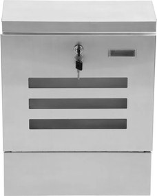 Wisząca skrzynka na listy ze stali nierdzewnej 35 x 44 x 11 cm