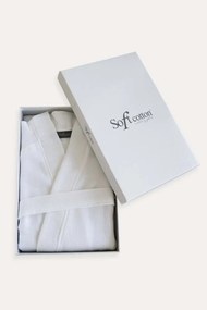 Damski krótki szlafrok ROYAL XL Biały
