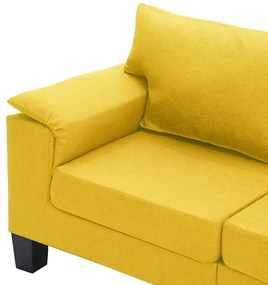 Trzyosobowa ekskluzywna żółta sofa - Ekilore 3Q