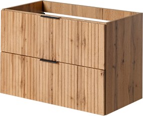 Szafka wisząca  podumywalkowa w kolorze naturalnego drewna 80 x 46 cm ASTROS Light oak