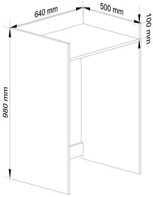 Szafka nad pralkę z półką grafit + szary H1-E19