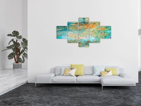 Obraz niebieskiej abstrakcji (125x70 cm)