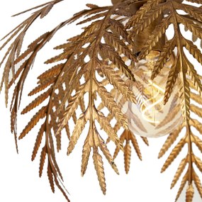 Lampa sufitowa w stylu vintage złota okrągła 45 cm - Botanica