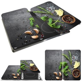 Szklane płyty ochronne HERBS na kuchenkę - 2 sztuki, WENKO