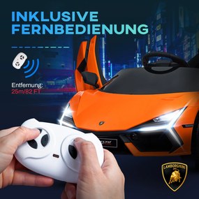 AIYAPLAY Samochód Elektryczny dla Dzieci 3-5 Lat, Płynna Jazda, Sterowany Pilotem, z Klaksonem, Plastik i Metal, Pomarańczowy