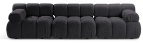 Antracytowa sofa modułowa z materiału bouclé 282 cm Bellis – Micadoni Home