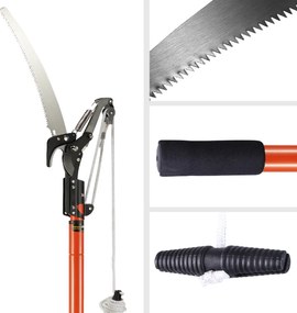 Teleskopowa piła z nożycami MOREL, 2,6m, pomarańczowa Gardebruk