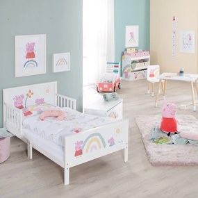 Białe łóżko dziecięce 70x140 cm Peppa Pig – Roba