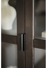 Brązowa witryna z litego drewna dębowego 95x195 cm Everett – Rowico