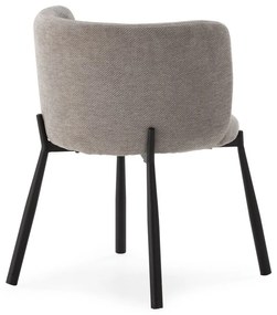 Szare tapicerowane fotele jadalniane zestaw 2 szt. Ginny – MOME