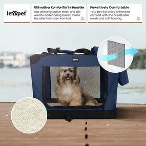 Leopet Box transportowy dla psów XL, niebieski