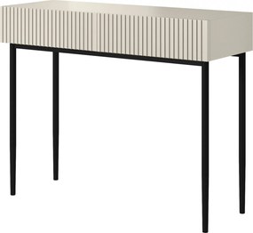 Toaletka Nicole 100 cm z szufladami - kaszmir / czarne nóżki