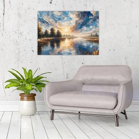 Obraz na szkle - Słońca nad wodą (70x50 cm)