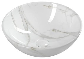 Biała ceramiczna okrągła umywalka ø 42 cm Dalma – Sapho