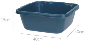 Miska kwadratowa z plastiku 38,5 x 38,5 cm, 14 l