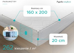 Materac kokosowy COCO MAXI 20 cm 160 x 200 cm Ochrona materaca: BEZ ochraniacz na materac