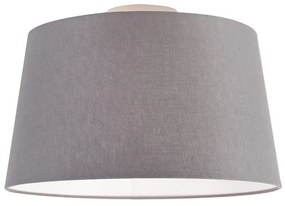 Nowoczesna lampa sufitowa z kloszem w kolorze ciemnoszarym 35 cm - Combi klasyczny/Antyczny Oswietlenie wewnetrzne