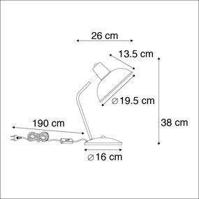 Lampa stołowa Retro żółta brąz - Milou Nowoczesny Oswietlenie wewnetrzne