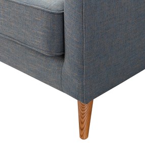 Sofa narożna Venuste denim blue/brown