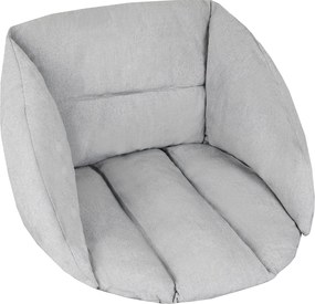 Szary wiszący fotel KOLUMBIA z poduszkami i szarym stojakiem