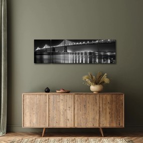 Obraz - Czarno - biały most (170x50 cm)