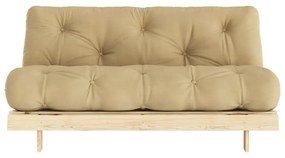 Żółta rozkładana sofa 160 cm Roots – Karup Design