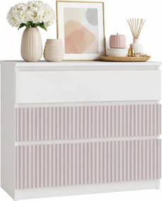 Dziecięca komoda biały + różowy L2-G27