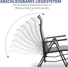 Outsunny leżak na taras ogrodowy 70x65x111cm – leżak ogrodowy składny na taras | Aosom PL