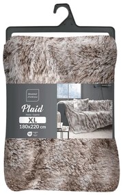 Brązowy koc ze sztucznego futra 180x220 cm Antartic – douceur d'intérieur