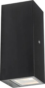 Kinkiet czarny 2-punktowy IP44 z czujnikiem zmierzchu - Baleno II