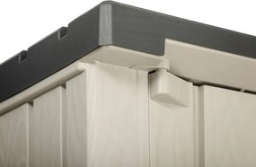 STORA WAY HIGH plastikowa szafa ogrodowa, beżowa