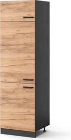 Szafka na lodówkę złoty dąb energetyczny 60x57.2x206.8 r-line