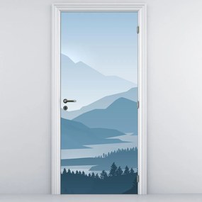 Fototapeta na drzwi - Góry w ujęciu graficznym (95x205cm)