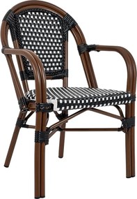 Krzesło kawiarniane styl francuski z podłokietnikami Cafe Paris Arm