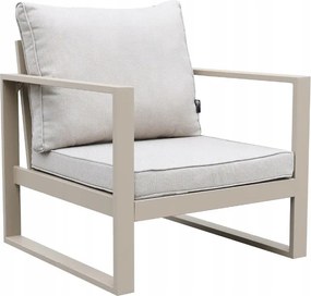 Beżowy zestaw mebli ogrodowych tarasowych 4 el. aluminiowych sofa, kanapa