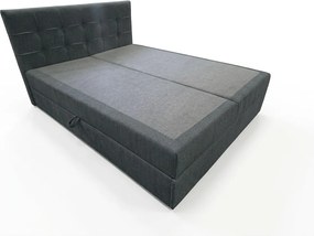 Łóżko tapicerowane boxspring DIRELIS VIBE 180x200 cm ciemnoszare Materac: Materac sprężynowy Bonell