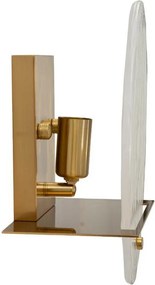 Szklany kinkiet w kolorze złota Portlan – Mauro Ferretti