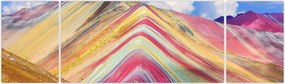 Obraz - Rainbow Mountain, Peru (170x50 cm)