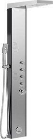 Mexen Damon panel prysznicowy z wylewką, chrom/czarny - 7623-04-17