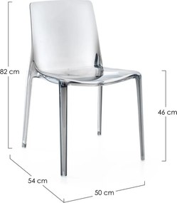 Szare plastikowe krzesło ogrodowe Adele – Bizzotto