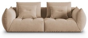 Beżowa aksamitna sofa 232 cm Bloom – Micadoni