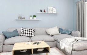 Biała Minimalistyczna Półka Wisząca S3-B10