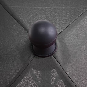 Outsunny Parasol Ogrodowy Składany Ochrona UV Szary Czarny Stylowy i Praktyczny do Ogrodu Balkonu Plaży | Aosom PL