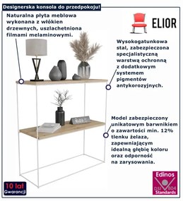 Nowoczesna konsola do przedpokoju dąb artisan + biały N2-D56